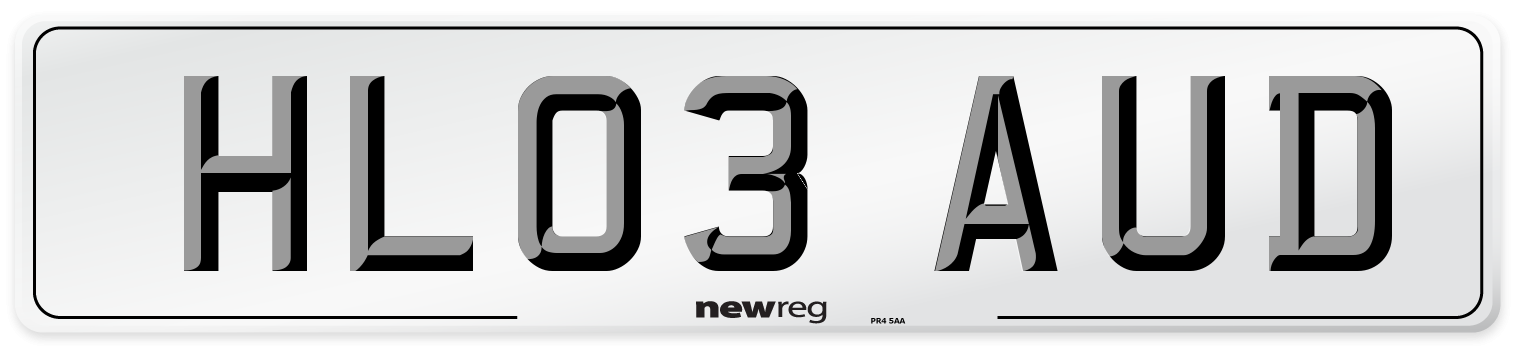 HL03 AUD Number Plate from New Reg